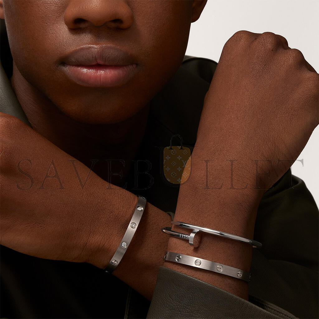 Ca*t*er bracelet love, modÈle classique, finition brossÉe, 4 diamants b6080217